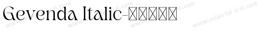 Gevenda Italic字体转换